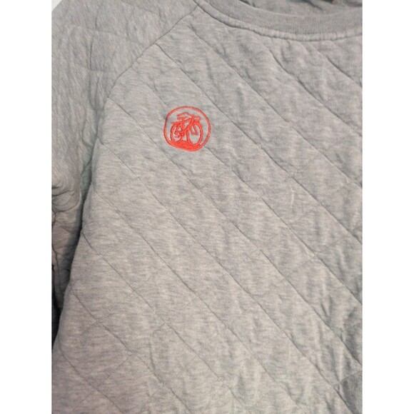 Patagonia Reclaimed Organic Cotton Quilted Sweatshirt Womens Small Crewneck Bike - Picture 2 of 4